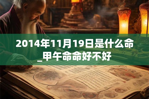 2014年11月19日是什么命_甲午命命好不好 2014年11月19日是什么命_甲午命命好不好