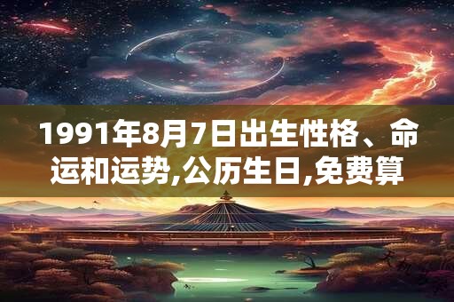 1991年8月7日出生性格、命运和运势,公历生日,免费算命