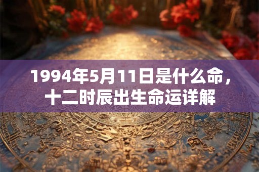 1994年5月11日是什么命,十二时辰出生命运详解 1994年5月11日是什么命,十二时辰出生命运详解