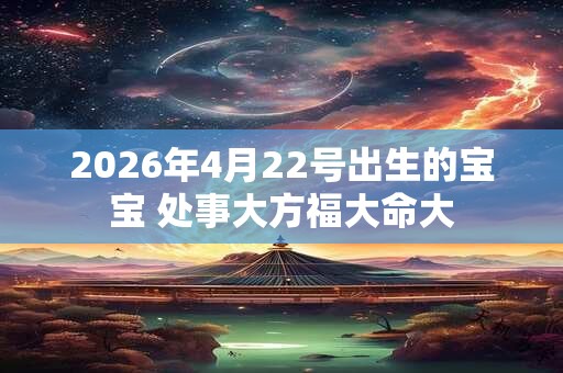 2026年4月22号出生的宝宝 处事大方福大命大