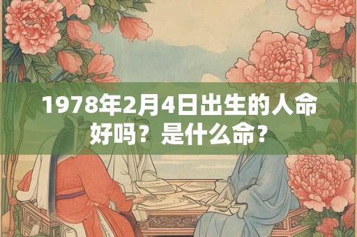 1978年2月4日出生的人命好吗?是什么命? 1978年2月4日出生的人命好吗?是什么命?