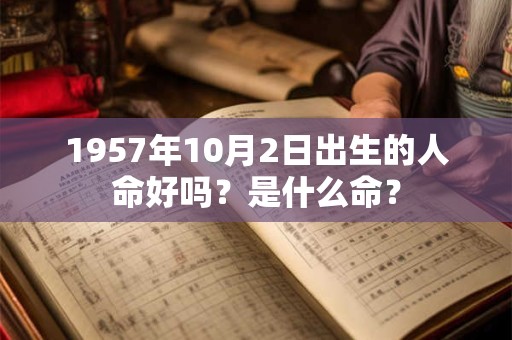 1957年10月2日出生的人命好吗？是什么命？