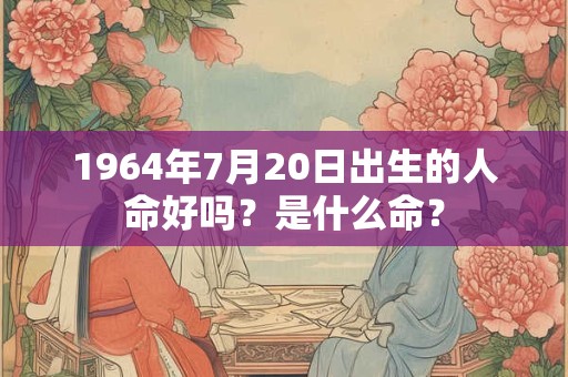 1964年7月20日出生的人命好吗？是什么命？