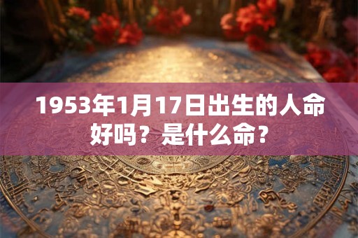 1953年1月17日出生的人命好吗？是什么命？