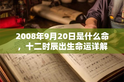 2008年9月20日是什么命,十二时辰出生命运详解 2008年9月20日是什么命,十二时辰出生命运详解