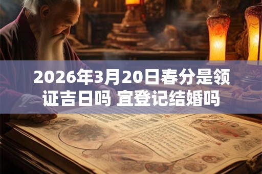 2026年3月20日春分是领证吉日吗 宜登记结婚吗