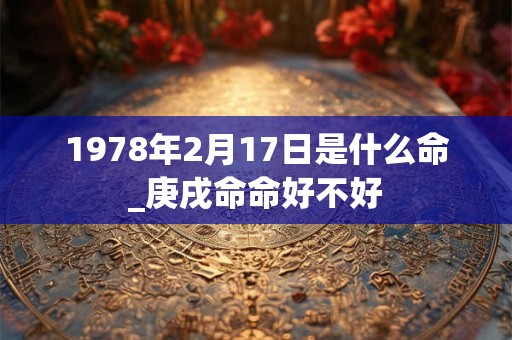 1978年2月17日是什么命_庚戌命命好不好 1978年2月17日是什么命_庚戌命命好不好
