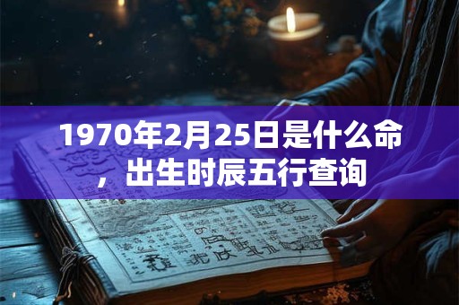 1970年2月25日是什么命,出生时辰五行查询 1970年2月25日是什么命,出生时辰五行查询