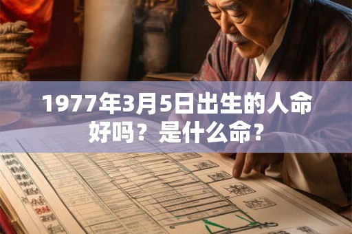 1977年3月5日出生的人命好吗?是什么命? 1977年3月5日出生的人命好吗?是什么命?