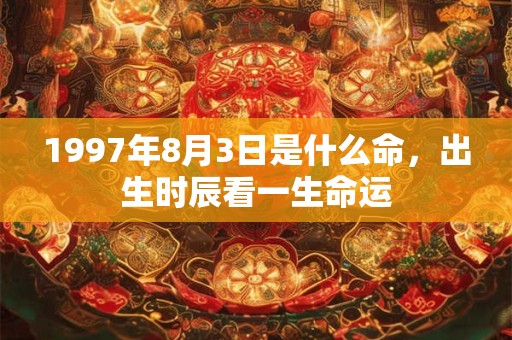1997年8月3日是什么命,出生时辰看一生命运 1997年8月3日是什么命,出生时辰看一生命运