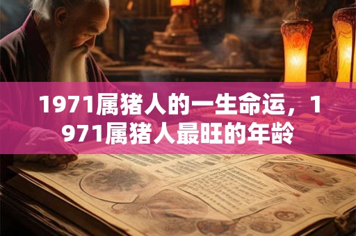 1971属猪人的一生命运,1971属猪人最旺的年龄 1971属猪人的一生命运,1971属猪人最旺的年龄