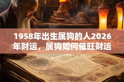 1958年出生属狗的人2026年财运，属狗如何催旺财运？
