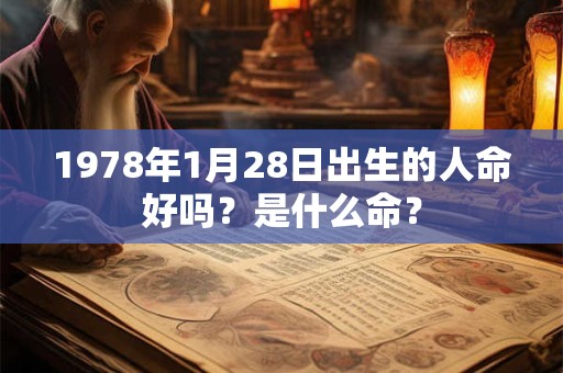 1978年1月28日出生的人命好吗？是什么命？