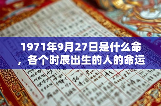 1971年9月27日是什么命，各个时辰出生的人的命运