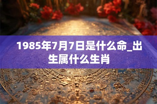 1985年7月7日是什么命_出生属什么生肖