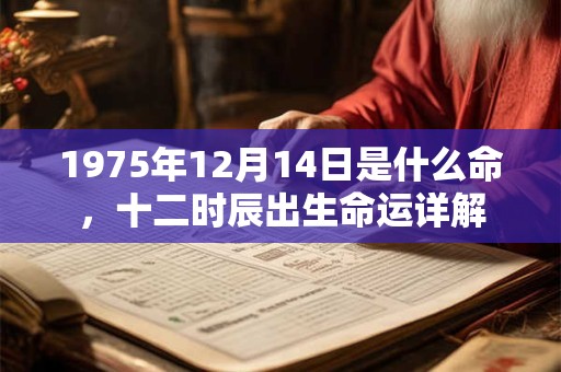 1975年12月14日是什么命,十二时辰出生命运详解 1975年12月14日是什么命,十二时辰出生命运详解