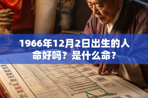 1966年12月2日出生的人命好吗?是什么命? 1966年12月2日出生的人命好吗?是什么命?