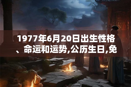 1977年6月20日出生性格、命运和运势,公历生日,免费算命