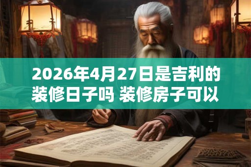 2026年4月27日是吉利的装修日子吗 装修房子可以吗 2026年4月27日是吉利的装修日子吗 装修房子可以吗