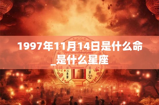 1997年11月14日是什么命_是什么星座 1997年11月14日是什么命_是什么星座
