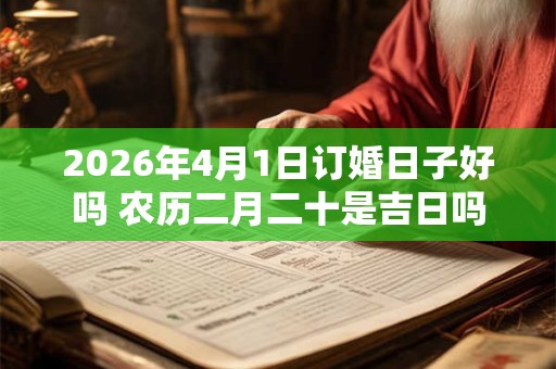 2026年4月1日订婚日子好吗 农历二月二十是吉日吗