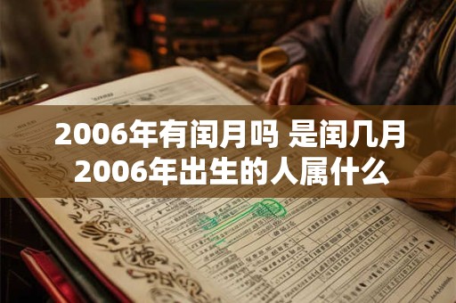 2006年有闰月吗 是闰几月 2006年出生的人属什么 2006年有闰月吗 是闰几月 2006年出生的人属什么