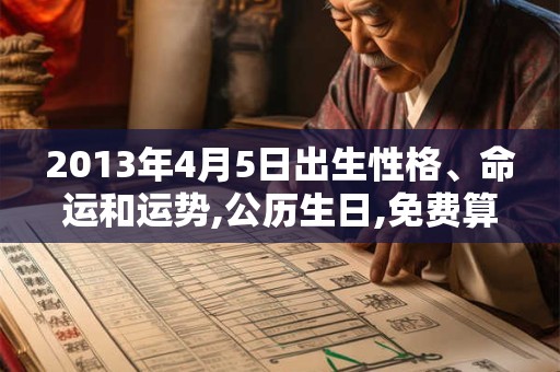 2013年4月5日出生性格、命运和运势,公历生日,免费算命 2013年4月5日出生性格、命运和运势,公历生日,免费算命