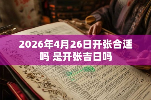 2026年4月26日开张合适吗 是开张吉日吗 2026年4月26日开张合适吗 是开张吉日吗