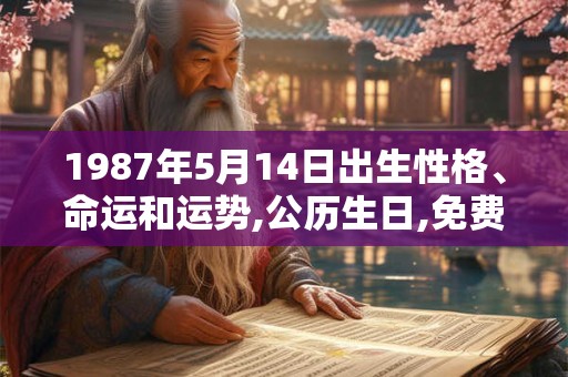 1987年5月14日出生性格、命运和运势,公历生日,免费算命 1987年5月14日出生性格、命运和运势,公历生日,免费算命
