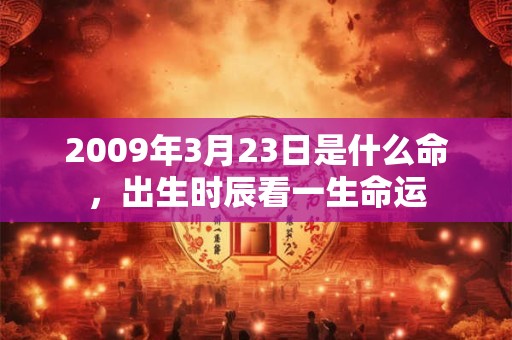 2009年3月23日是什么命,出生时辰看一生命运 2009年3月23日是什么命,出生时辰看一生命运