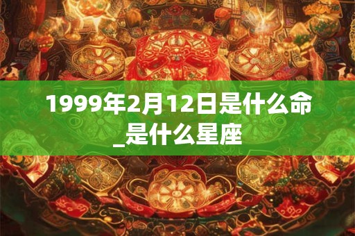 1999年2月12日是什么命_是什么星座 1999年2月12日是什么命_是什么星座