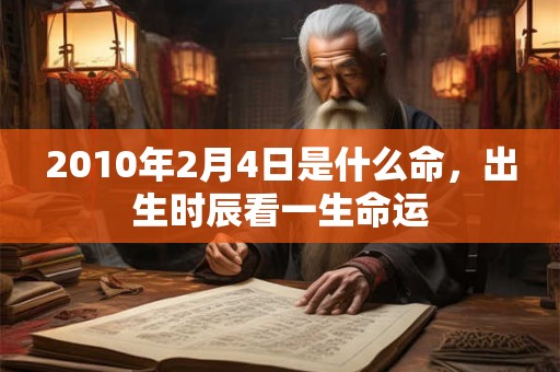 2010年2月4日是什么命,出生时辰看一生命运 2010年2月4日是什么命,出生时辰看一生命运