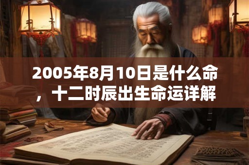 2005年8月10日是什么命，十二时辰出生命运详解