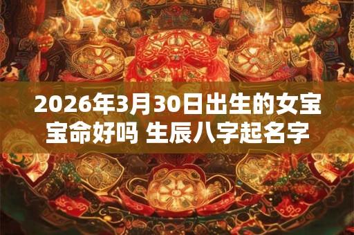 2026年3月30日出生的女宝宝命好吗 生辰八字起名字