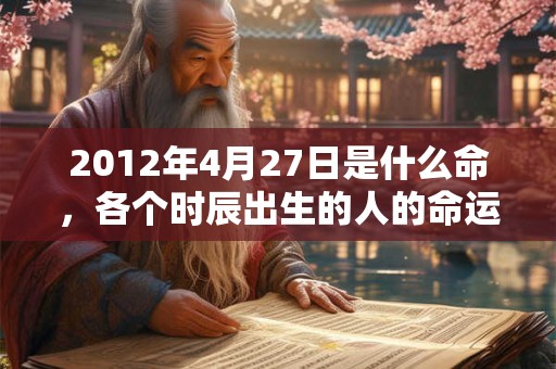 2012年4月27日是什么命,各个时辰出生的人的命运 2012年4月27日是什么命,各个时辰出生的人的命运