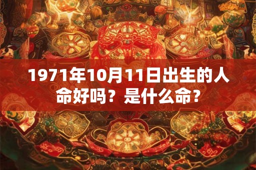 1971年10月11日出生的人命好吗？是什么命？
