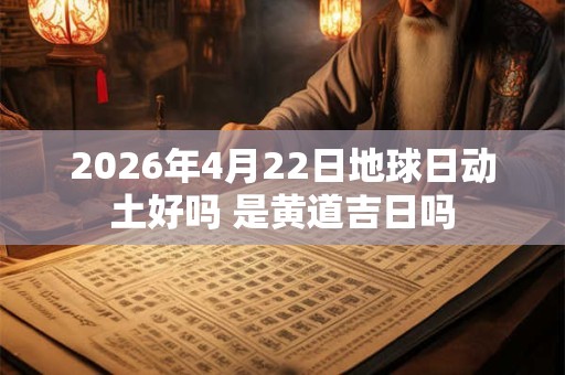 2026年4月22日地球日动土好吗 是黄道吉日吗 2026年4月22日地球日动土好吗 是黄道吉日吗
