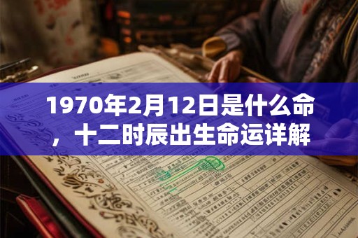 1970年2月12日是什么命，十二时辰出生命运详解
