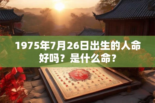 1975年7月26日出生的人命好吗?是什么命? 1975年7月26日出生的人命好吗?是什么命?