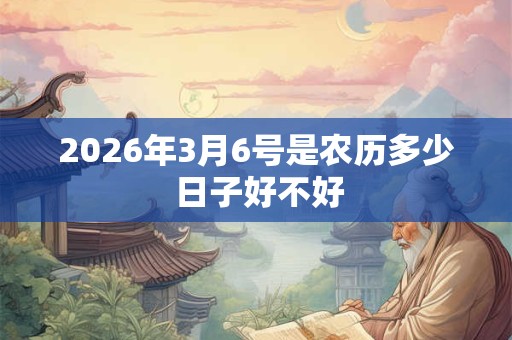 2026年3月6号是农历多少 日子好不好