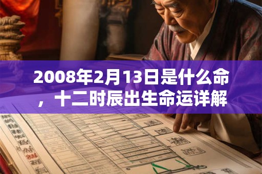2008年2月13日是什么命，十二时辰出生命运详解