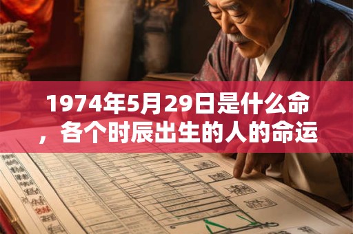 1974年5月29日是什么命，各个时辰出生的人的命运
