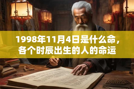 1998年11月4日是什么命，各个时辰出生的人的命运