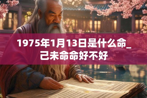 1975年1月13日是什么命_己未命命好不好 1975年1月13日是什么命_己未命命好不好