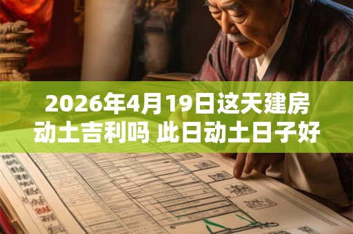 2026年4月19日这天建房动土吉利吗 此日动土日子好吗 2026年4月19日这天建房动土吉利吗 此日动土日子好吗