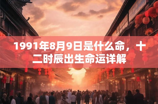 1991年8月9日是什么命，十二时辰出生命运详解