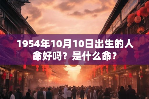 1954年10月10日出生的人命好吗?是什么命? 1954年10月10日出生的人命好吗?是什么命?