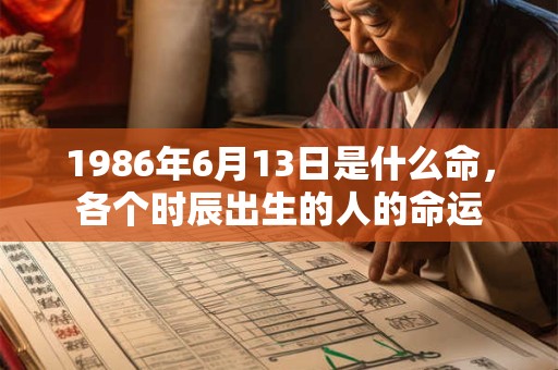 1986年6月13日是什么命,各个时辰出生的人的命运 1986年6月13日是什么命,各个时辰出生的人的命运