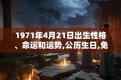 1971年4月21日出生性格、命运和运势,公历生日,免费算命 1971年4月21日出生性格、命运和运势,公历生日,免费算命