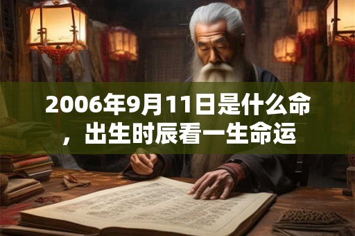 2006年9月11日是什么命,出生时辰看一生命运 2006年9月11日是什么命,出生时辰看一生命运